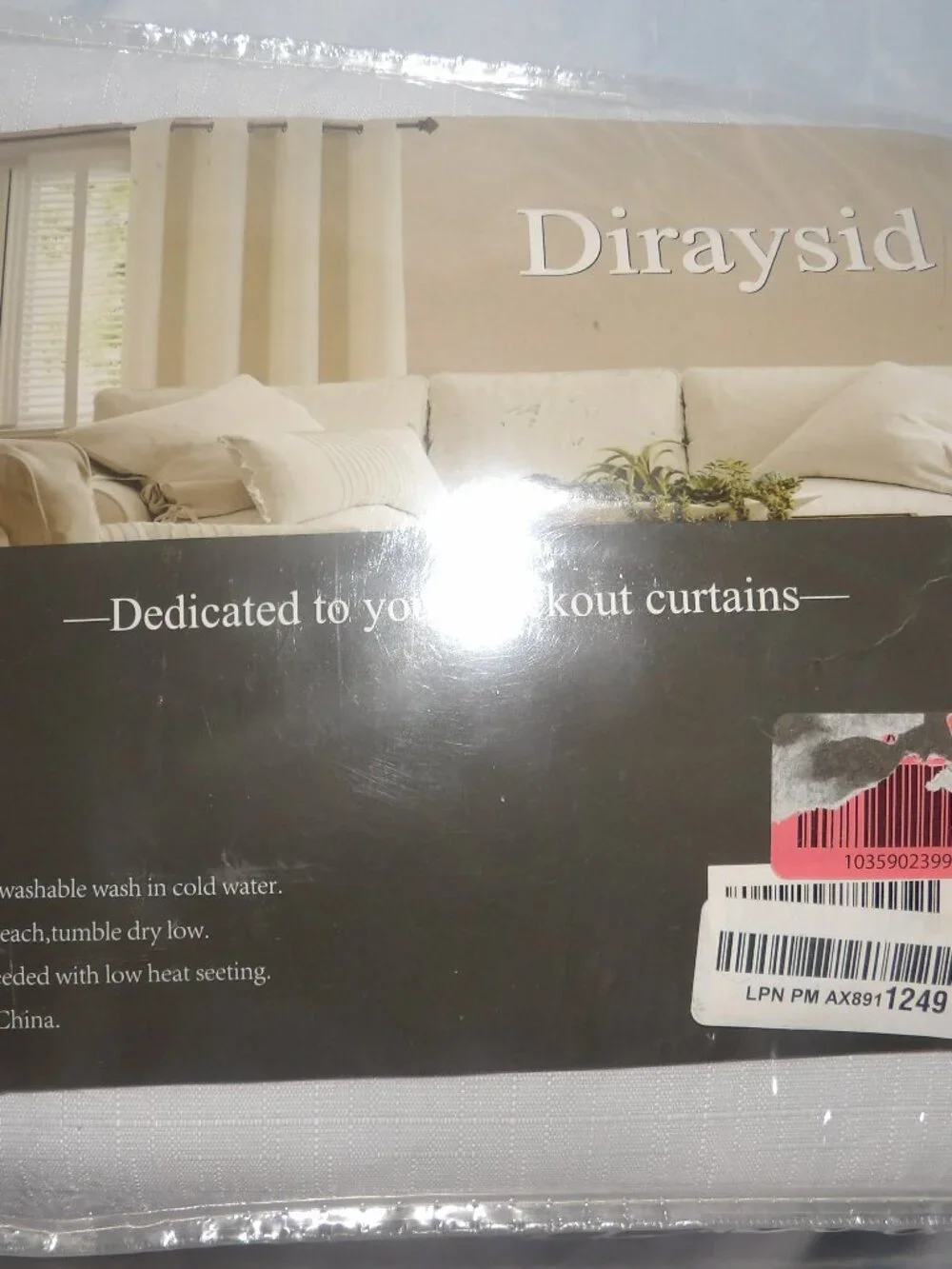 New Diraysid White Blackout CURTAINS - Machine Washable - Long Two Panels